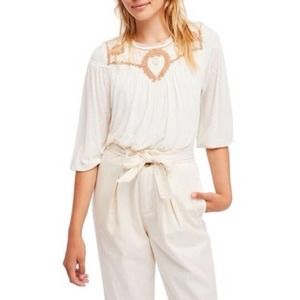 Free People Begonia Embroidered blouse